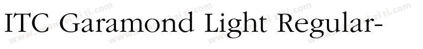 ITC Garamond Light Regular字体转换